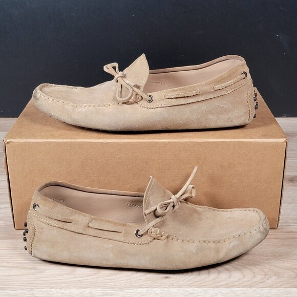 Tods Other - Tods Gommino Driving Loafers Mens Size 10.5 Beige Moccasin Shoes Made In Italy